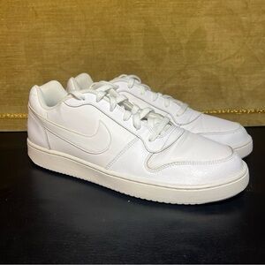 Nike Ebernon Low Triple White Athletic Leather Shoes Sneakers Mens Size 13